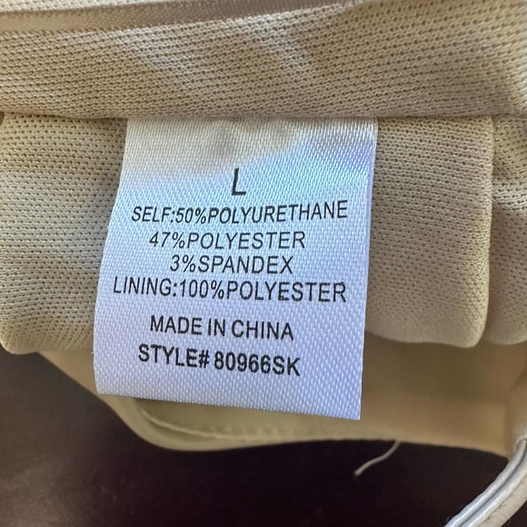 Fashion Nova Beige Faux Leather Bustier Crop Tank Top sz L NWT - Picture 8 of 9